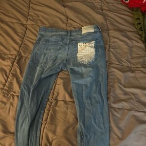 Hollister Light Blue Stacked Skinny Jeans